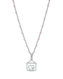 Versione in argento della collana con pendente a casetta e cuore